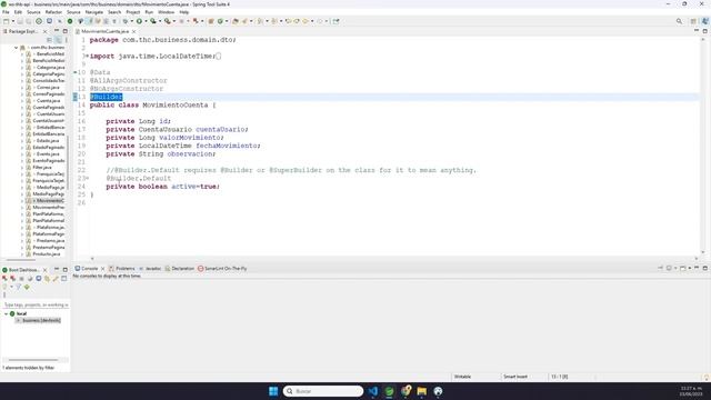 Solución (FIX): Java - Lombok: @Builder.Default requires @Builder or @SuperBuilder on the class ... смотреть онлайн
