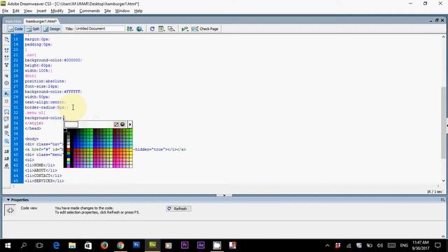 how to make Hamburger menu using HTML5 CSS3 and JQUERY смотреть онлайн
