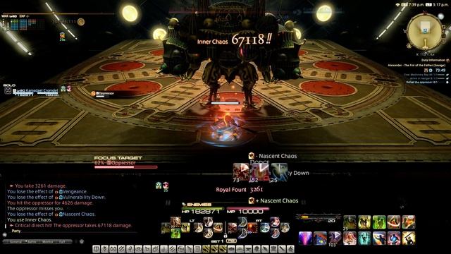 Final Fantasy XIV: Alexander: The Fist of the Father (Savage) Solo Warrior (Patch 5.4) смотреть онлайн