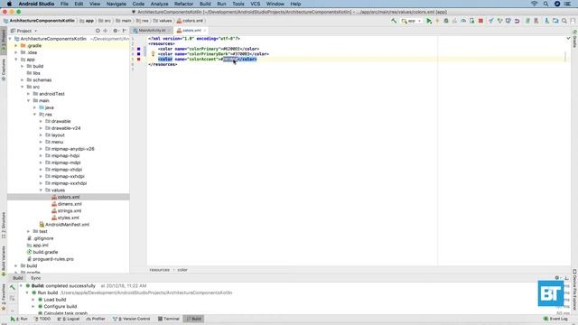 #27 PART5:Color changes | Kotlin Android App with Architecture Component | Android Studio Tutorial смотреть онлайн