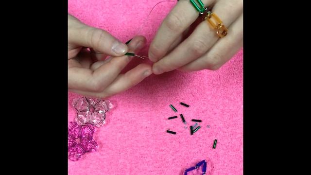 Три колечка из стекляруса! Треугольник, квадрат и прямоугольник ??? смотреть онлайн