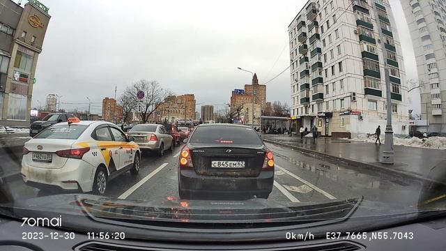Driving in Moscow city: Текстильщики - Вешняки 30/12/2023 (timelapse 4x) смотреть онлайн