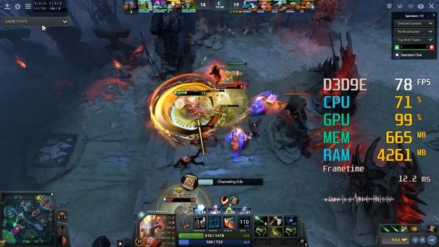 GeForce GTX 750 ti -- Intel Core i5-4690K -- Dota 2 FPS Test смотреть онлайн