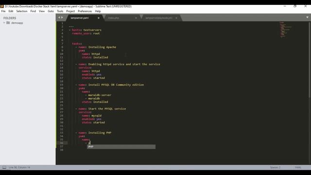 Ansible LAMP Stack Playbook Tutorial | How To Install LAMP Stack On Centos Using Ansible смотреть онлайн