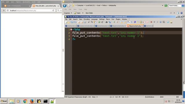 20 Belajar PHP Pemula # file put content смотреть онлайн