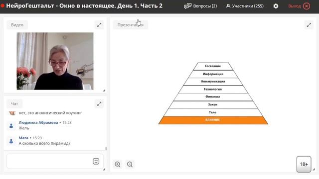 Пирамида развития - решение поворотом мышления. Валерия Парамонова | Конференция НейроГештальт смотреть онлайн