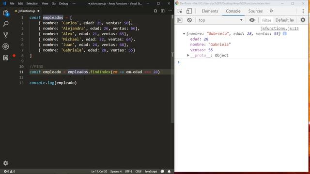Métodos JavaScript para Arrays - Find & FindIndex смотреть онлайн