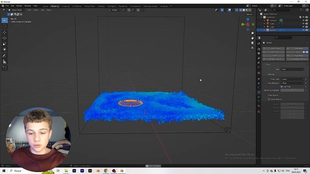 Как сделать симуляцию воды в блендере? / Вода в блендер / Meerya дизайн смотреть онлайн