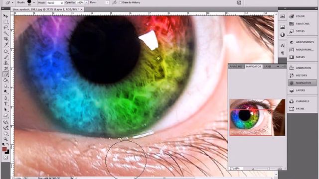 Photoshop-Eye Rainbow Effect TUTORIAL смотреть онлайн