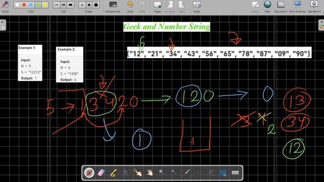 Geek and Number String || JAVA Code || C++ Code || GeeksForGeeks || POTD || Stack || Hindi || смотреть онлайн