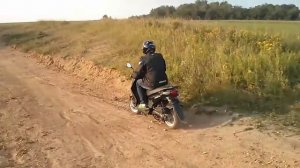 На скутере sym orbit 50 по трассе для мототриала