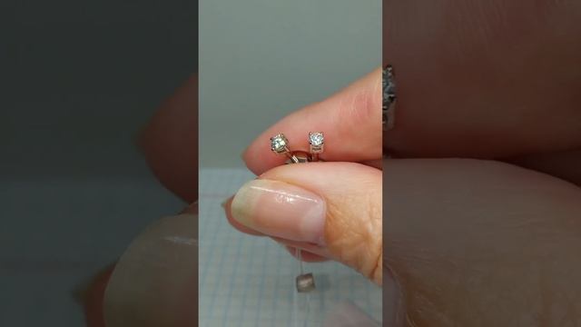 0984049464Елена, Сережки пусеты гвоздики Бриллиант Діамант 0,17-0,18Ct белое золото 585 смотреть онлайн