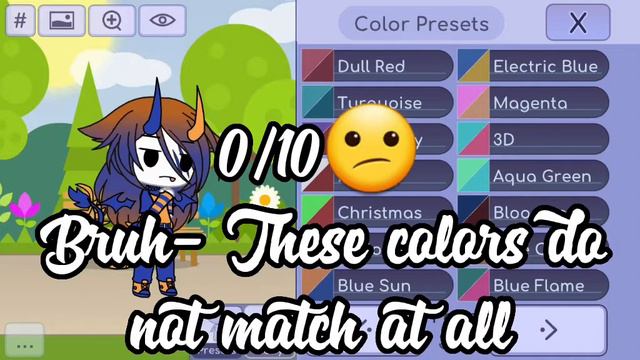 Rating color presets on Luna || Gacha Life || #3 смотреть онлайн