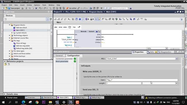 PLC To PLC Communication Using S7 Connection PUT & GET Instructions