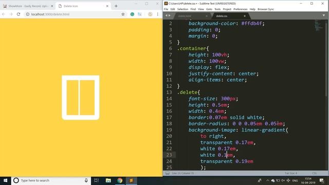 Single Element and Scalable Delete Icon | Pure CSS Icons | CSS Tutorial 2019 смотреть онлайн