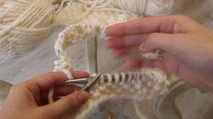 ШАРФ СНУД в 2 ОБОРОТА круговыми СПИЦАМИ. Снуд БЕЗ ШВА жемчужным узором