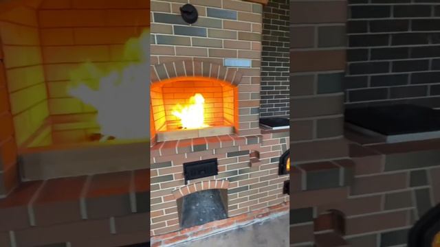 Печной комплекс из кирпича. В составе #мангал #казан #стол Полное видео на канале??? смотреть онлайн