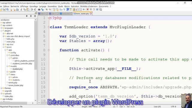 02-Développer un plugin WP avec le Framework WPMVC-Création-Tables смотреть онлайн