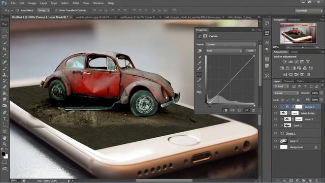 photoshop - manipulation - Cars 3d pop out #2 смотреть онлайн