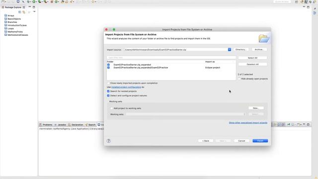 Import java project from zip file смотреть онлайн