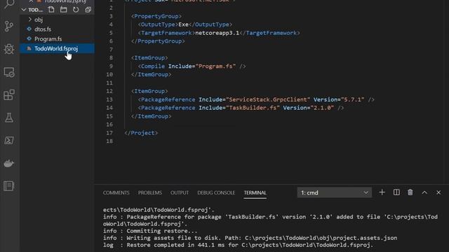 ServiceStack F# gRPC Generic ServiceClient TodoWorld Example смотреть онлайн