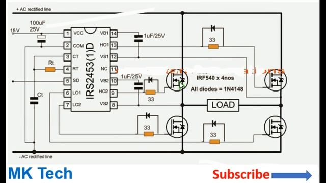 Powerful 1000Watt Full Bridge Inverter With IRS2453 | 12 - 240V AC