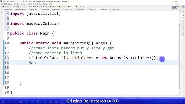 Listas Map HashMap con objetos en JAVA metodo - put size get y mostrar la lista PARTE 1/3 смотреть онлайн
