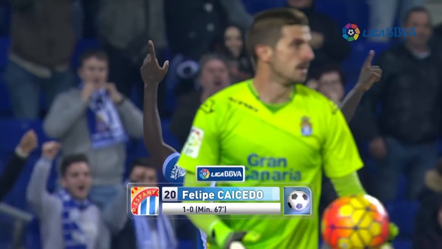 RCD Espanyol 1-0 UD Las Palmas (Liga BBVA 2015/2016) смотреть онлайн