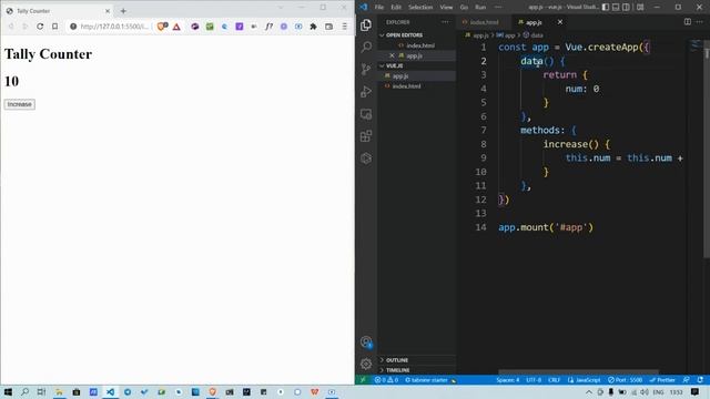 Introduction to Vue.js | Tally Counter Application смотреть онлайн