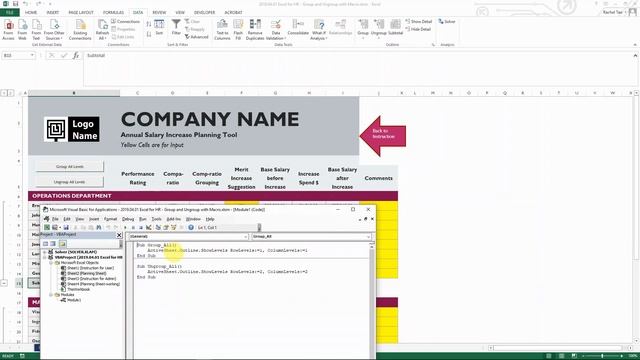 How to Group and Ungroup Rows with 1 Click – Macro/VBA смотреть онлайн