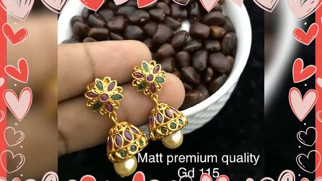 New Matte Finish Premium Quality Gold Earrings Collections 😍 смотреть онлайн