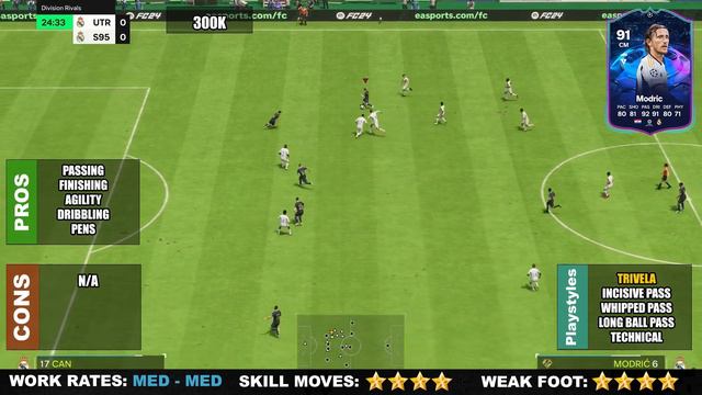 EAFC 24 | RTTK LUKA MODRIC PLAYER REVIEW | 91 ROAD TO THE KNOCKOUT LUKA MODRIC PLAYER REVIEW смотреть онлайн