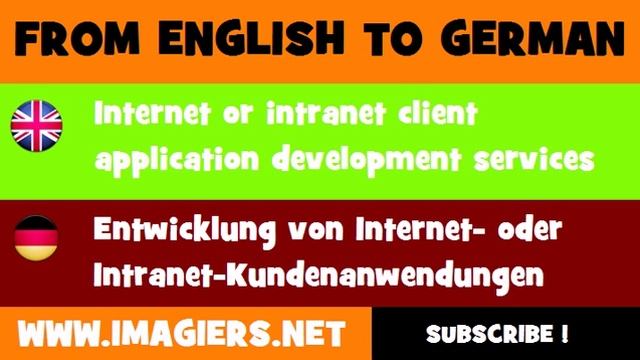DEUTSCH ENGLISCH = Entwicklung von Internet oder Intranet Kundenanwendungen смотреть онлайн