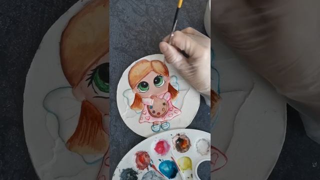 ФЕЯ С КРАСКАМИ (Часть 2). Видео-урок по росписи пряника. смотреть онлайн