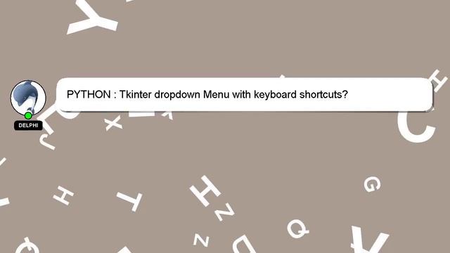 PYTHON : Tkinter dropdown Menu with keyboard shortcuts? смотреть онлайн