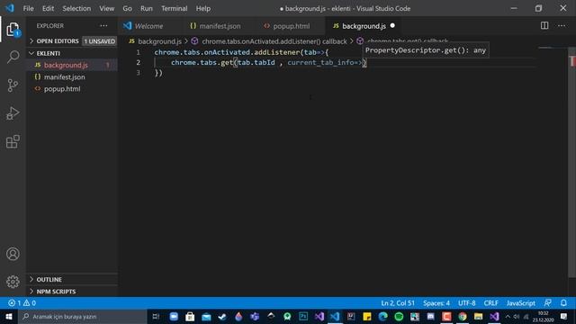 Javascript ile Chrome eklentisi kodlamak | Bölüm 1 смотреть онлайн