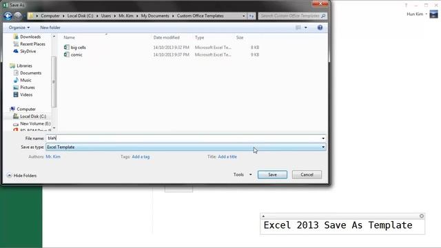 Excel 2013 Tutorial How to Save As Template смотреть онлайн