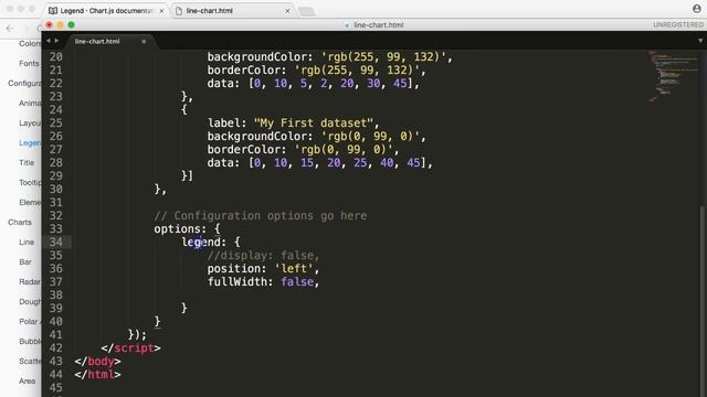 ChartJS 2: How to change the color of fonts of the legend [5/7] смотреть онлайн