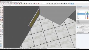 Рисуем квартиру в SketchUp.  v06.  Раскладка кафельной плитки
