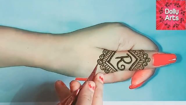 Stylish Thumb Tatto With letter || Tatto Mehndi design ||Dollyarts || смотреть онлайн