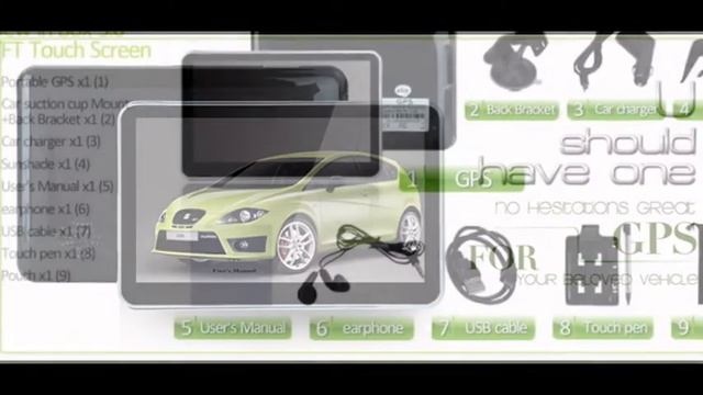 5" Автомобильный GPS навигатор MTK. смотреть онлайн