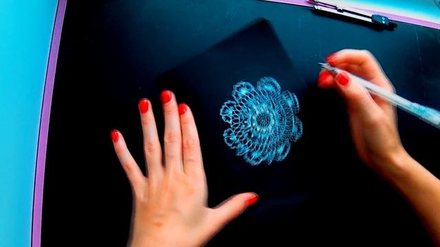 How to draw Beautiful Mandala on Black Paper. Как рисовать Мандала на черной бумаге смотреть онлайн