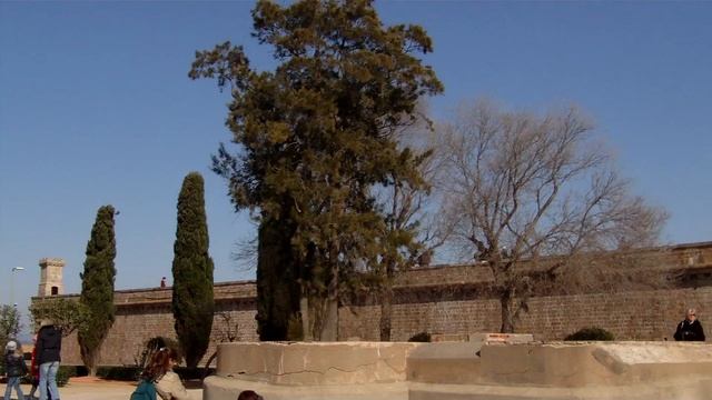 Barcelona-view on El Prat Airport from Montjuïc castle смотреть онлайн