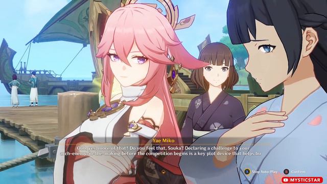 YAE MIKO meets LAYLA at Sumeru | Genshin Impact смотреть онлайн