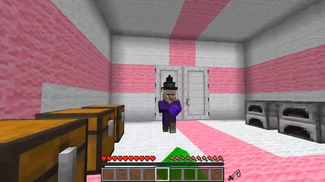 Why ALL VILLAGERS feed BIGGEST PINK GIRL MONSTER in Minecraft ! смотреть онлайн