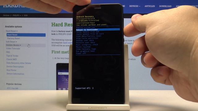 How to Hard Reset Philips S318 - Remove Screen Lock / Wipe Data смотреть онлайн