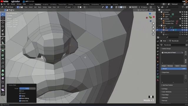 Blender Beginner Complete Character Tutorial - Part1 - Modeling the Head смотреть онлайн