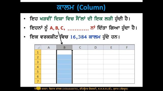 PSEB | 8th Class | 6th Chapter - Intro to Excel (For Self Explanation By Teacher) смотреть онлайн