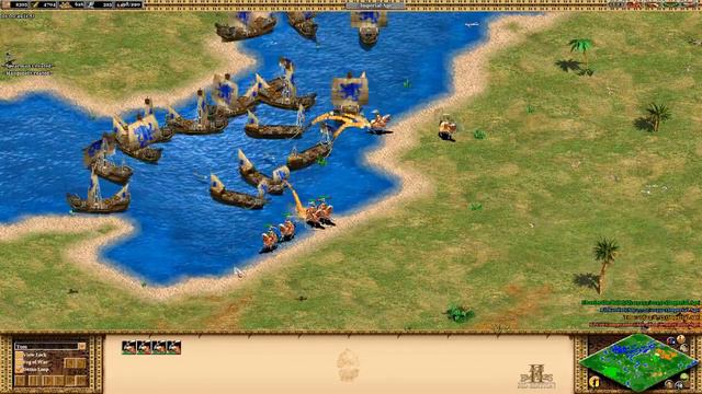 Age of Empires II - basically 1v2 Teutons against moderate AI [3x speed replay] смотреть онлайн