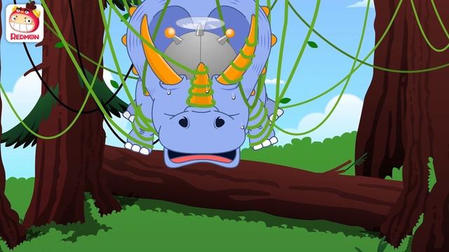 Save the Triceratops! | Dino Rescue Team | dinosaurs for toddlers | REDMON смотреть онлайн